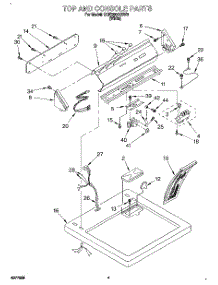 03 - Top And Console parts for Whirlpool Dryer GCE2900XSW3 from AppliancePartsPros.com