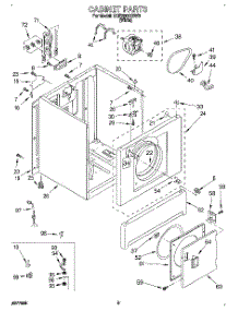 04 - Cabinet parts for Whirlpool Dryer GCE2900XSW3 from AppliancePartsPros.com