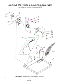04 - Machine Top, Timer And Control Box parts for Whirlpool Dryer GCG2101XMW0 from AppliancePartsPros.com