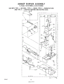 07 - 688637 Burner parts for Whirlpool Dryer GCG2101XMW0 from AppliancePartsPros.com
