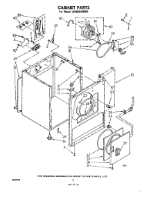 02 - Section parts for Whirlpool Dryer LE5600XMW0 from AppliancePartsPros.com