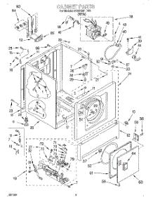 03 - Cabinet parts for Whirlpool Dryer 3CGP2951DW1 from AppliancePartsPros.com