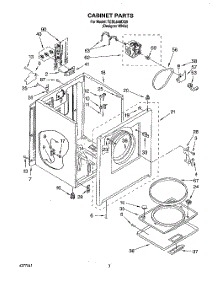 02 - Section parts for Whirlpool Dryer TEDL640DQ0 from AppliancePartsPros.com