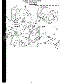 03 - Section parts for Whirlpool Dryer TEDL640DQ0 from AppliancePartsPros.com