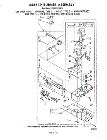 05 - 688639 Burner parts for Whirlpool Dryer LG5651XKW0 from AppliancePartsPros.com