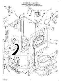 02 - Cabinet parts for Whirlpool Dryer LGC8858EQ2 from AppliancePartsPros.com