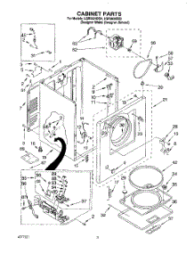 02 - Cabinet parts for Whirlpool Dryer LGR5624DQ0 from AppliancePartsPros.com