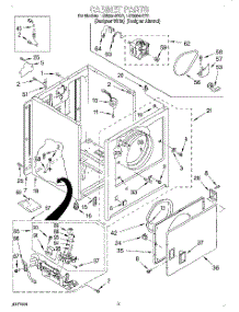 02 - Cabinet parts for Whirlpool Dryer LGR5644EZ2 from AppliancePartsPros.com