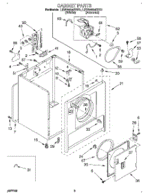 02 - Section parts for Whirlpool Dryer LEN3624BW0 from AppliancePartsPros.com