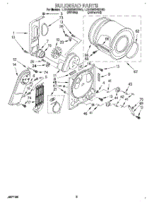 03 - Section parts for Whirlpool Dryer LEN3624BW0 from AppliancePartsPros.com