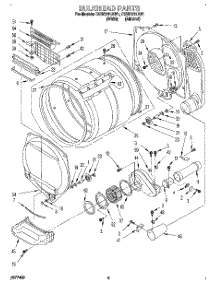 03 - Bulkhead, Lit / Optional parts for Whirlpool Dryer CGW2761AN1 from AppliancePartsPros.com