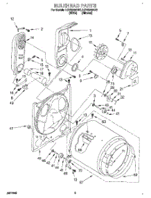 03 - Bulkhead parts for Whirlpool Dryer LGV6848AN2 from AppliancePartsPros.com
