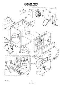 03 - Cabinet parts for Whirlpool Dryer LG5796XMW0 from AppliancePartsPros.com
