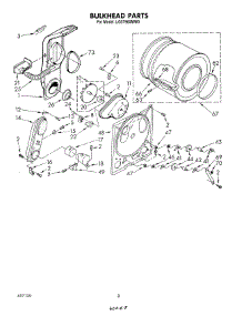 05 - Bulkhead parts for Whirlpool Dryer LG5796XMW0 from AppliancePartsPros.com
