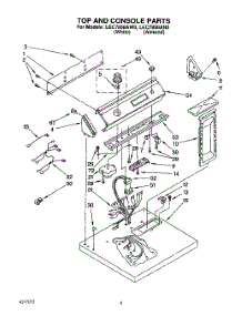 02 - Section parts for Whirlpool Dryer LEC7858AW0 from AppliancePartsPros.com