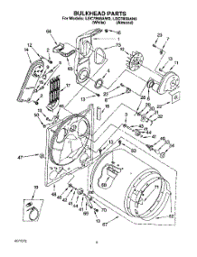 03 - Section parts for Whirlpool Dryer LEC7858AW0 from AppliancePartsPros.com