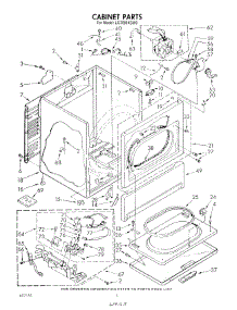 03 - Cabinet parts for Whirlpool Dryer LG7081XSW0 from AppliancePartsPros.com