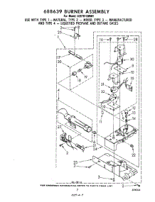 05 - 688639 Burner parts for Whirlpool Dryer LG5781XMW1 from AppliancePartsPros.com