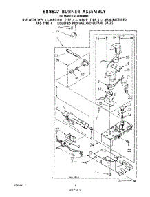 06 - 688637 Burner parts for Whirlpool Dryer LG5781XMW1 from AppliancePartsPros.com