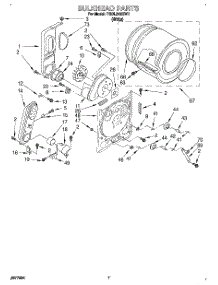 04 - Bulkhead parts for Whirlpool Dryer TGDL640BW1 from AppliancePartsPros.com