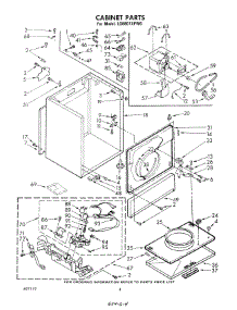 03 - Cabinet parts for Whirlpool Dryer LG6806XPW0 from AppliancePartsPros.com