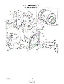 05 - Bulkhead parts for Whirlpool Dryer LG6806XPW0 from AppliancePartsPros.com