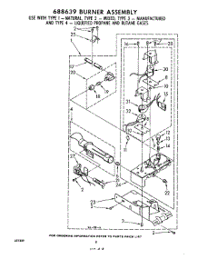 06 - 688639 Burner parts for Whirlpool Dryer 2LG5701XKW0 from AppliancePartsPros.com
