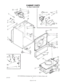 03 - Cabinet parts for Whirlpool Dryer LG6901XKW0 from AppliancePartsPros.com