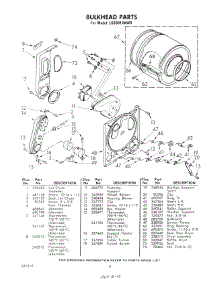 04 - Bulkhead parts for Whirlpool Dryer LG6901XKW0 from AppliancePartsPros.com