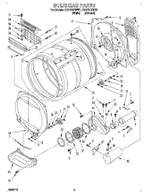 03 - Bulkhead, Lit / Optional parts for Whirlpool Dryer CG1751XWN1 from AppliancePartsPros.com