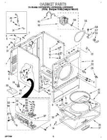 02 - Cabinet parts for Whirlpool Dryer LGR7646DZ0 from AppliancePartsPros.com
