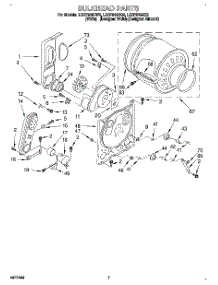 04 - Bulkhead parts for Whirlpool Dryer LGR7646DZ0 from AppliancePartsPros.com