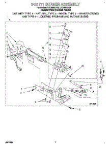 04 - 3401771 Burner Assembly parts for Whirlpool Dryer LGC8858DZ0 from AppliancePartsPros.com
