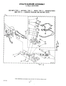 05 - 694670 Burner parts for Whirlpool Dryer LG6101XSW0 from AppliancePartsPros.com