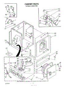 03 - Cabinet parts for Whirlpool Dryer LG5201XTW0 from AppliancePartsPros.com
