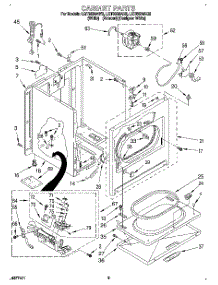 02 - Cabinet parts for Whirlpool Dryer LGT6638AW2 from AppliancePartsPros.com