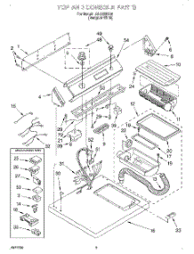 02 - Top And Console, Lit / Optional parts for Whirlpool Dryer LGL8858EQ0 from AppliancePartsPros.com