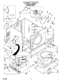02 - Cabinet parts for Whirlpool Dryer LGT6634AQ1 from AppliancePartsPros.com