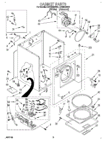 02 - Cabinet parts for Whirlpool Dryer LGR4624BW0 from AppliancePartsPros.com