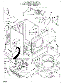 02 - Cabinet parts for Whirlpool Dryer LGR7646AN1 from AppliancePartsPros.com