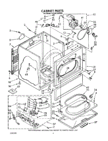 03 - Cabinet parts for Whirlpool Dryer LG9481XWW0 from AppliancePartsPros.com