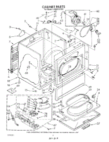 03 - Cabinet parts for Whirlpool Dryer LG9521XTW0 from AppliancePartsPros.com