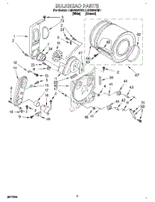 04 - Bulkhead parts for Whirlpool Dryer LGN3624BW1 from AppliancePartsPros.com