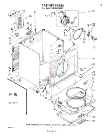 03 - Section parts for Whirlpool Dryer LE5920XMW2 from AppliancePartsPros.com