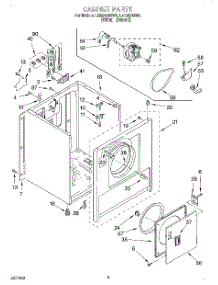 02 - Section parts for Whirlpool Dryer LER3624BW3 from AppliancePartsPros.com