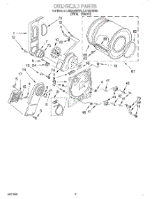 03 - Section parts for Whirlpool Dryer LER3624BW3 from AppliancePartsPros.com