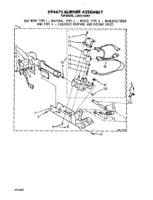 05 - Burner Assembly parts for Whirlpool Dryer LG6151XSW1 from AppliancePartsPros.com