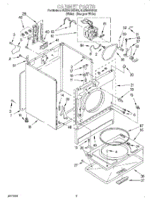02 - Section parts for Whirlpool Dryer 6LER5434BW2 from AppliancePartsPros.com