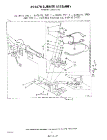 05 - 694670 Burner parts for Whirlpool Dryer LG9521XTW0 from AppliancePartsPros.com