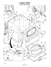 03 - Cabinet parts for Whirlpool Dryer LG9801XMW0 from AppliancePartsPros.com